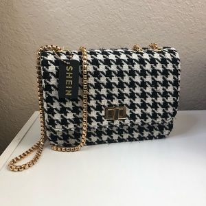 Houndstooth Crossbody Bag